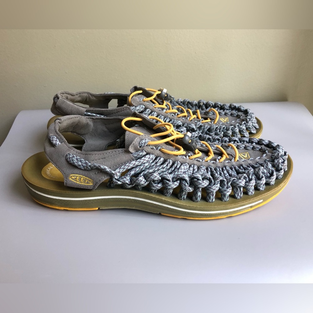 Keen Men’s Uneek Blue Corded Nylon Sandals Slip On Size: US 12 EUR 46 - Picture 2 of 12